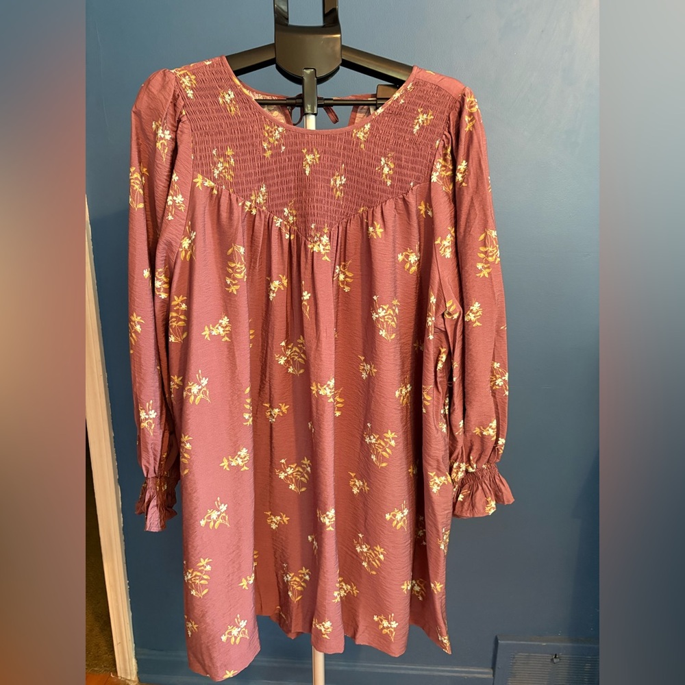 Ava & Viv Long Sleeve Dress in Pink Floral